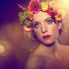 Schauspielerin Nadine Petry in der Lichtbildbude